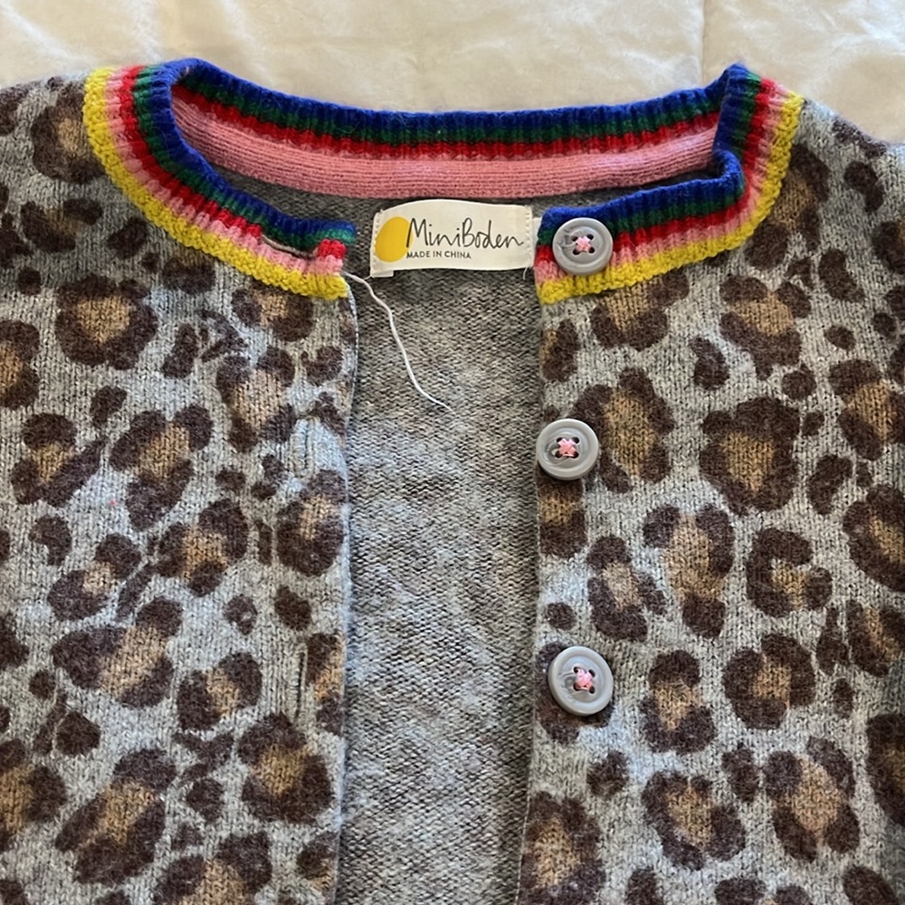 Boden cheetah and rainbow sweater - Picture 2 of 4